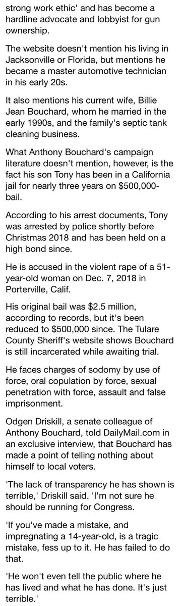 BeanieToddPS's tweet photo. @JudiNezforTruth @miakkamisfit57 @SethAbramson "His son has become 'almost' estranged from him after making 'some wrong choices in his life,' Bouchard said." — AP
Bouchard was *such* a "fantastic" role model for the son he now partially disavows 🤔
BTW, Bouchard spawned 3 more times, with his keeper wife.
#RepeatCycle https://t.co/8JgSNgyLBV