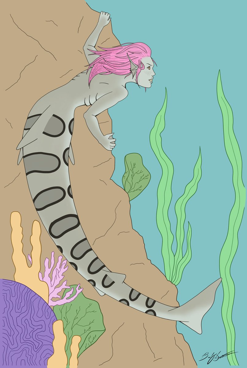 DLunarial's tweet photo. Just finished a commission! #mermay #digitalart #art https://t.co/wcXBFBbbCF