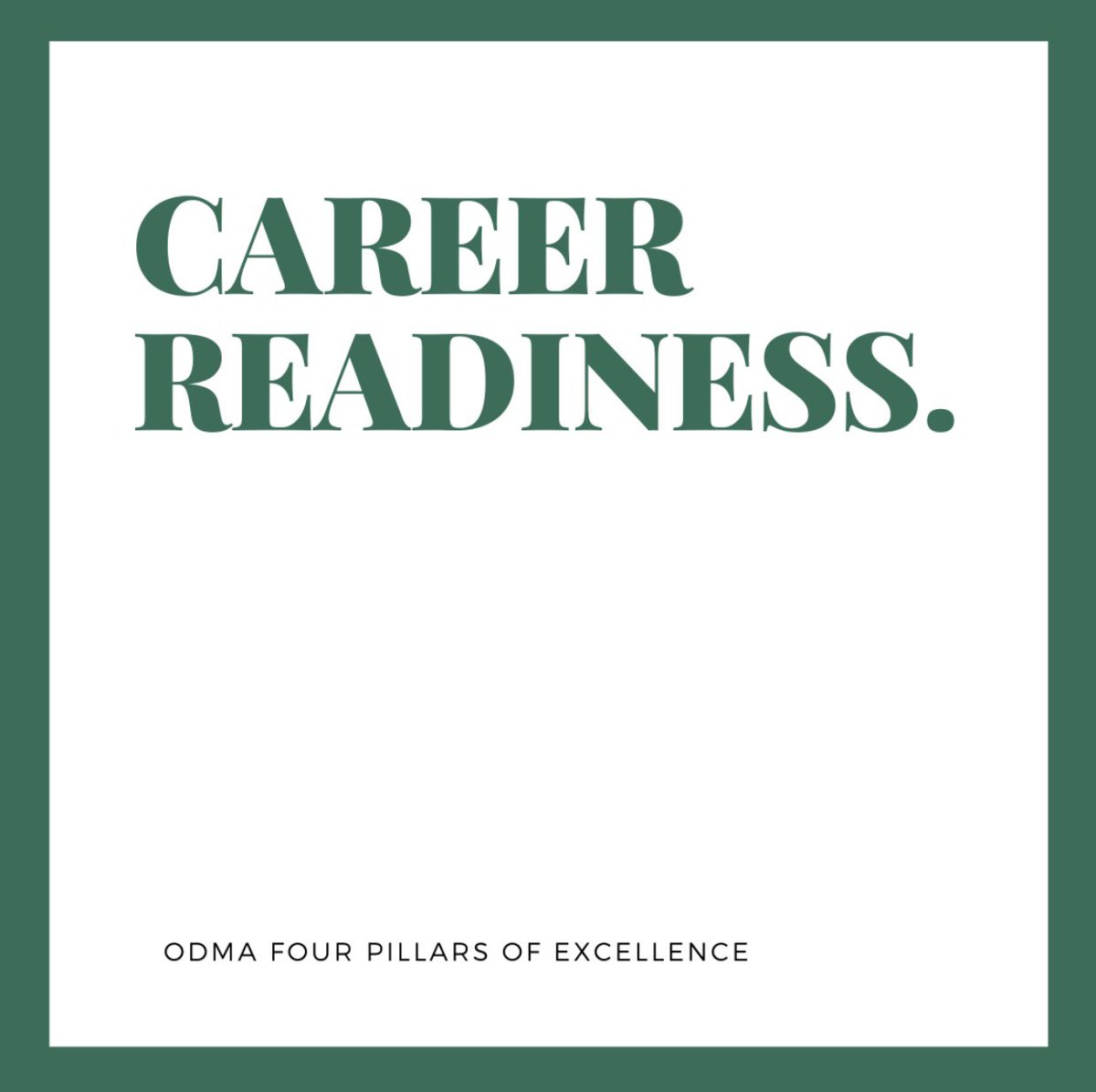 DmaOhio's tweet photo. The first ODMA Pillar of Excellence is Career Readiness. Ohio Digital Marketing Agency members will have the opportunity to strengthen their resumes, cover letters, LinkedIn profiles and professional presence to further attract future employers in the digital marketing space! https://t.co/9km6iBI4Zu