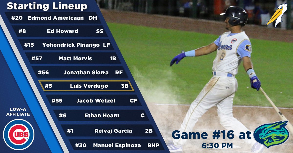 Pelicanbaseball tweet picture