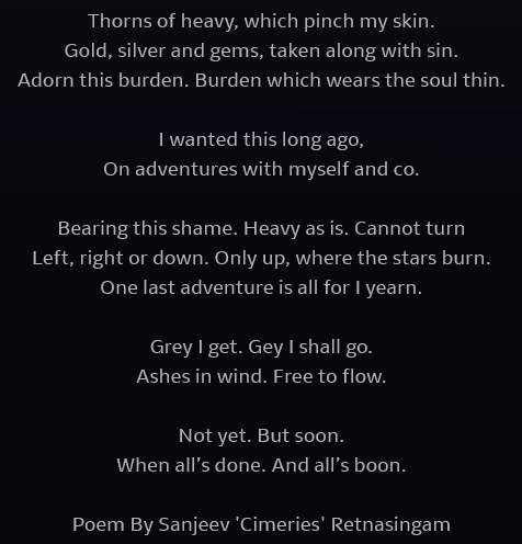 CimeriesAF's tweet photo. Hero's Remorse - Poem By Sanjeev 'Cimeries' Retnasingam
The lesson from this one should be clear. But if not. It's in the title. When people become heroes. It's a double edged sword.
#cimeries #hero #poem #poems #poetry #remorse #fantasy #poetryliterature https://t.co/8AS0ISMrR4