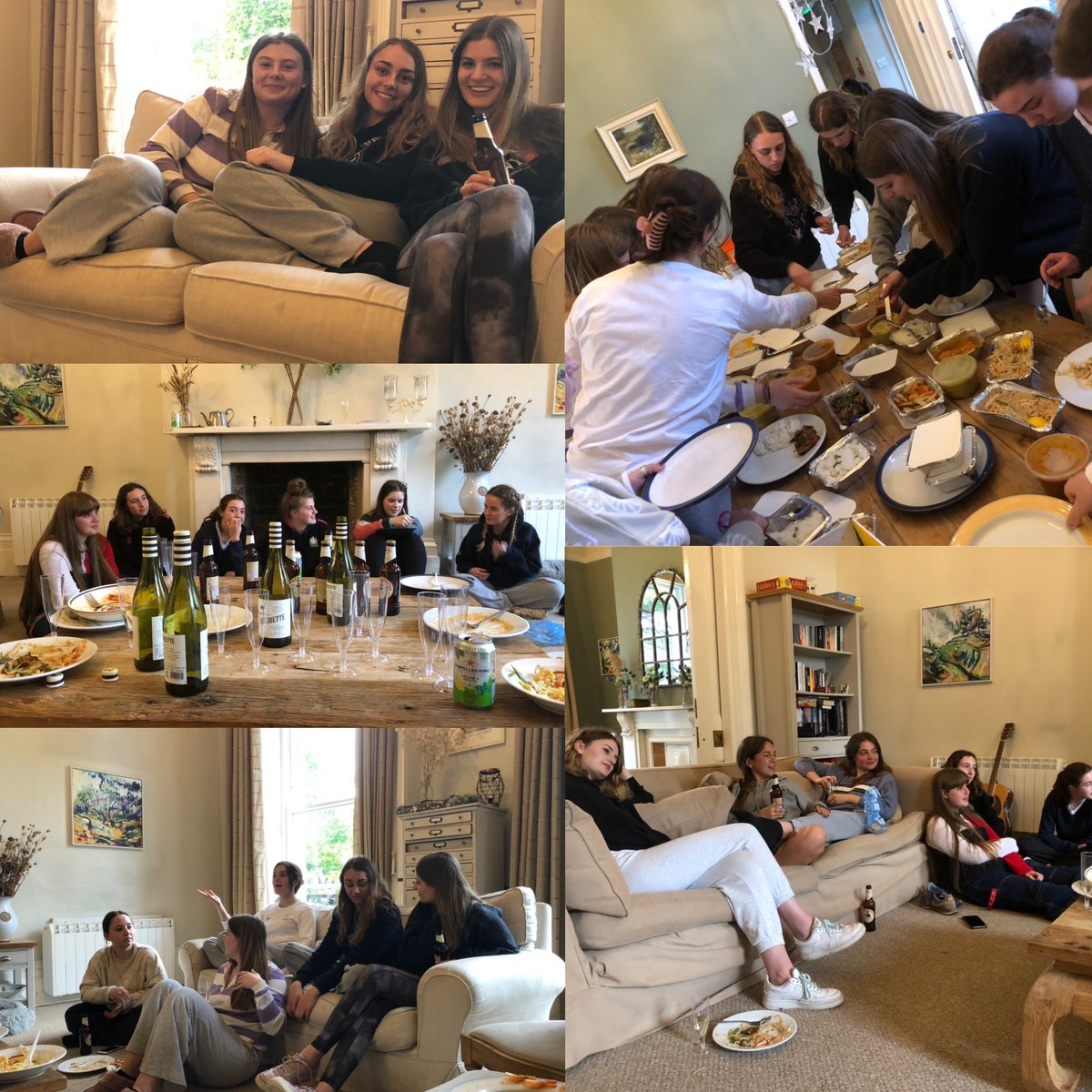 QueensHouseCC's tweet photo. The theme of the week was FOOD: third and fourth form enjoyed in house lunches with matron and nurses; fifth form had their last cream tea with tutors; and sixth formers loved their Thai take away night 🤩 food glorious food https://t.co/DuIpltKGnM