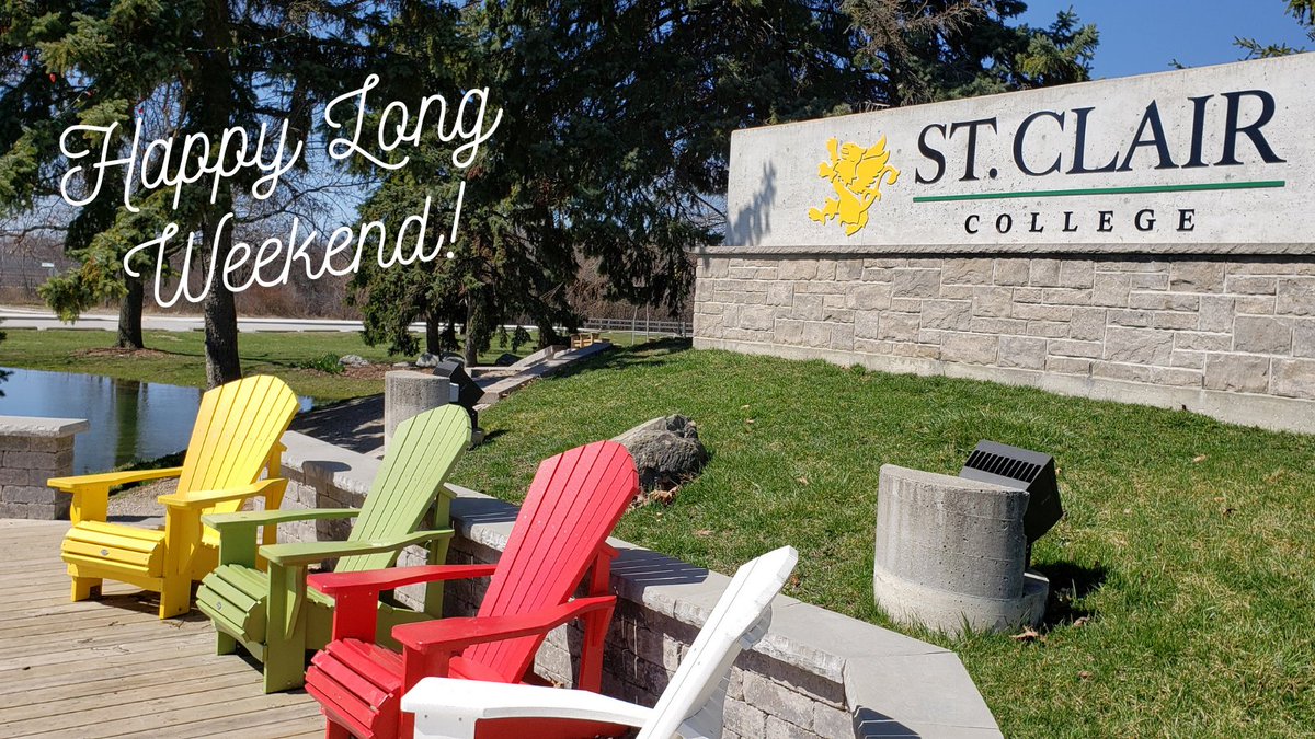 StClairCollege's tweet image. Happy Long Weekend #SaintsNation! The college will be closed Monday May 24 for the Victoria Day holiday. Office hours will resume Tuesday, May 25 at 9am EST. 
Be safe and enjoy!