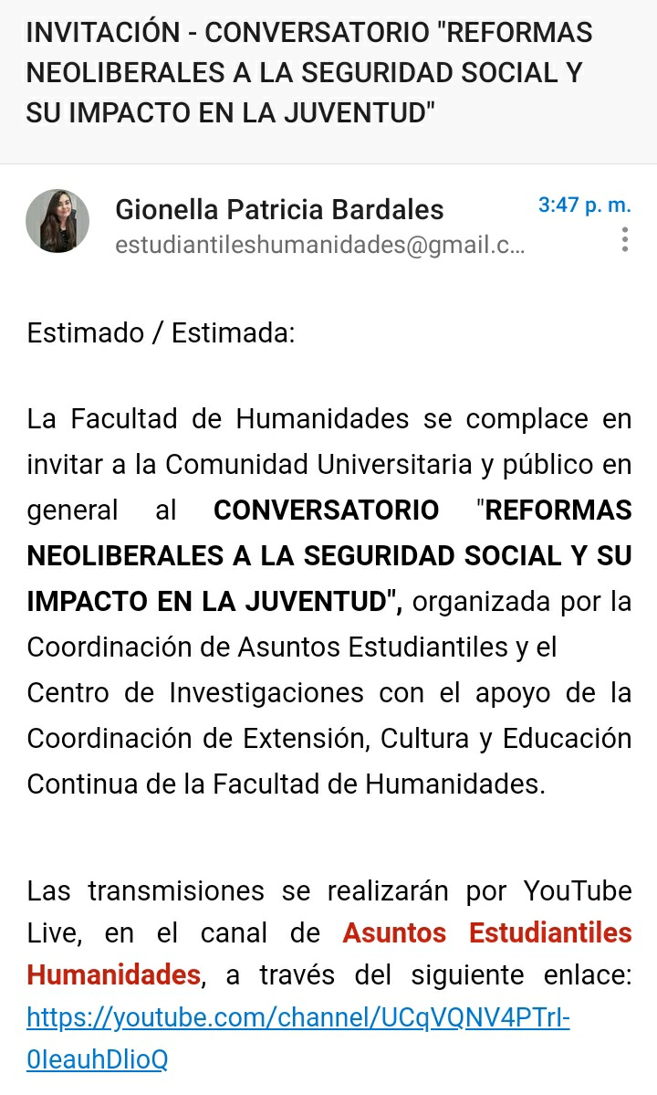 Horror la universidad de panama usando el correo institucional para promover asquerosas ideas