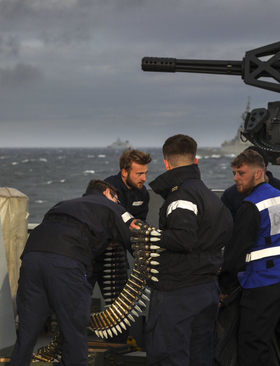 HMSDragon's tweet image. Our Phalanx 1B inner layer defence systems are precisely tuned and raring to go!
 
#AtSeaDemo #FormidableShield #breathingfire