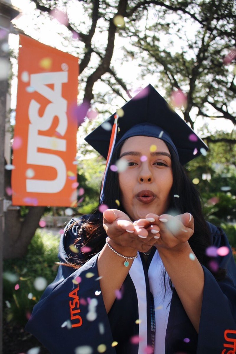 UTSA's tweet photo. Class of 2020, it’s your time to shine. ⭐️ We can’t wait to see you at Commencement this weekend. 🎓 #UTSA #UTSAGrad20 https://t.co/U5A6lXpih9