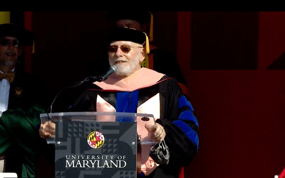 dborzeko's tweet photo. The founding dean of the @UMDPublicHealth, chair of @BCHUMD, and my boss @rsgold speaks at the @UofMaryland graduation. #umdgrad  Yay #Terps! 
Go out and heal our communities #globalhealth https://t.co/0fvxQcduaE