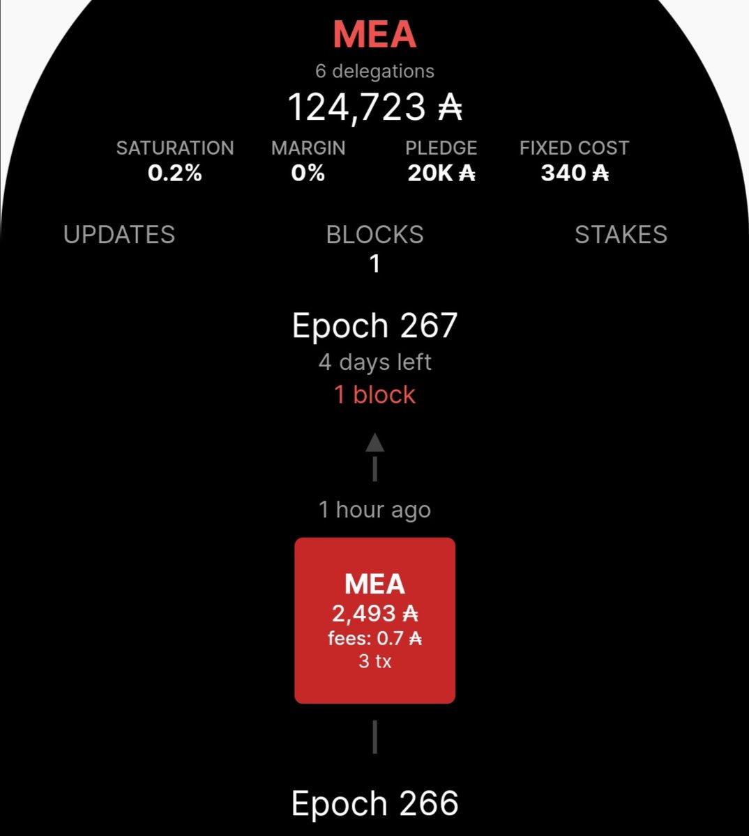AlphaHosky's tweet photo. Today is a big day for @Meapool1 🎉🥳

We generated our first block 1 hour ago 🔥
✅ Stake with MEA pool to support our community 

#Cardano #ada https://t.co/3hf1rdcvKO