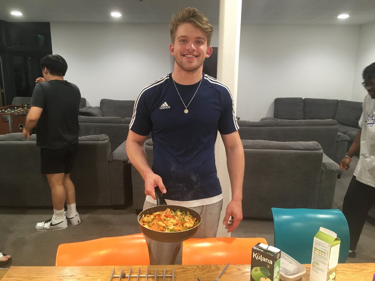KWS_MiddleHouse's tweet photo. Ben has been recreating his favourite takeaway tonight - Chilli salt king prawns. He’s pleased with the results. https://t.co/0dy5svBJxx