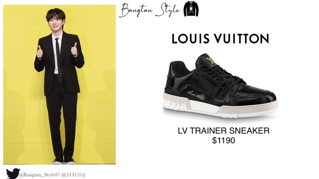 Bangtan Style⁷ (slow) on X: Twitter Post 220402 [ Louis Vuitton Sneakers ]  #V #BTS @BTS_twt  / X
