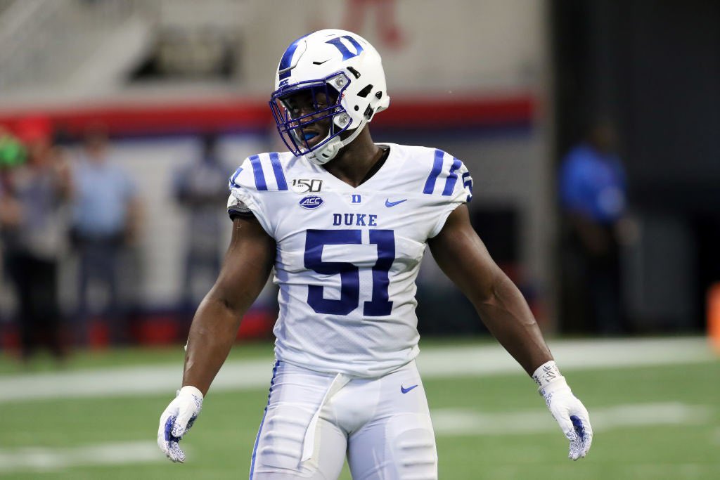 elicayomanor's tweet photo. Blessed to receive an offer from Duke University! @DukeFOOTBALL @CoachMcGrath22 @730scouting @DABigGreenFB @bbarbato53 https://t.co/egHxsN5Zor