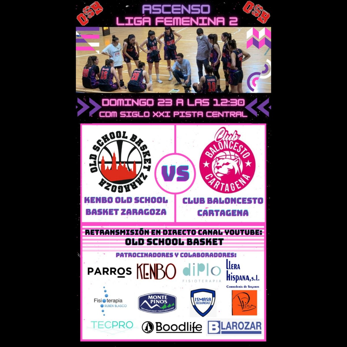 oldSchoolBasket's tweet photo. 💣🔥Te esperamos este domingo en la pista central del CDM Siglo XXI a las 12:30🔥💣.
Gracias por el apoyo de los patrocinadores y colaboradores que lo han hecho posible👏 #kenbo #parros #diplo #academiapedropisa #RubénBlasco #tecpro #boodlife #blarozar #ismasa #montepinos https://t.co/5u92ZFDtz3