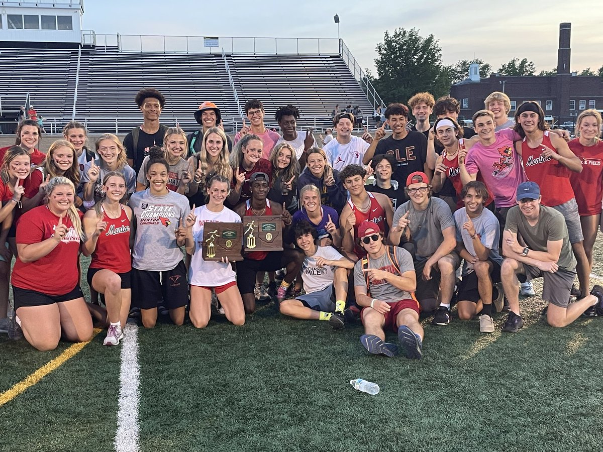 District Champs!  Great job boys and girls <a href="/LadyCardzTrack/">Mentor Girls Track</a> <a href="/MentorTF/">Coach Rob Grove</a>
