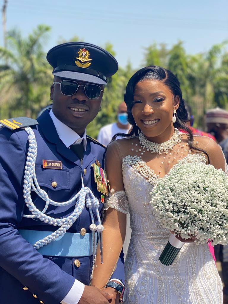 OvieNews's tweet photo. Rest in Peace Alfred.  Flight Lt. AA Olufade just married two months ago. Our Heroes. https://t.co/6vTaPDh0dL