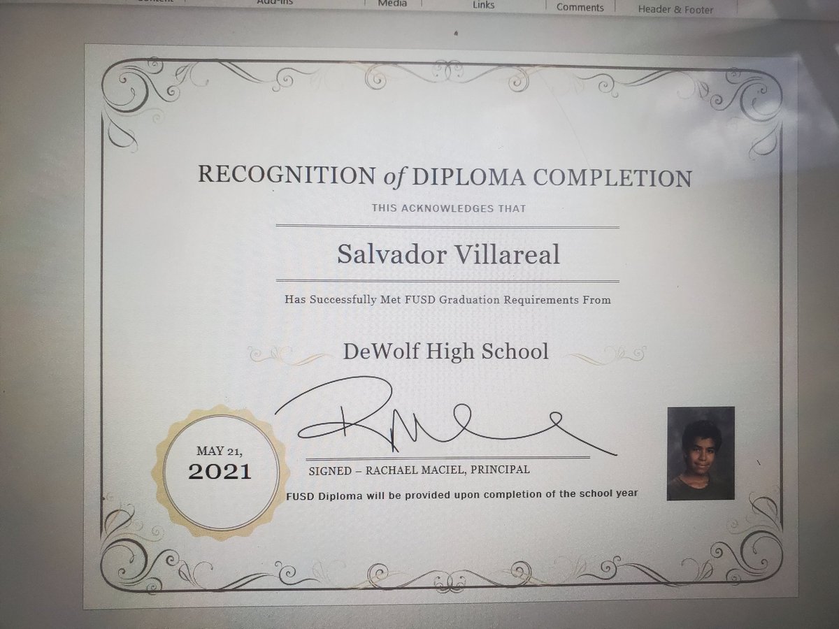 Congratulations to the 33rd graduate for the Dewolf class of 2021, Salvador Villareal! We are so proud of you, Salvador!💙🐍 <a href="/fresnounified/">Fresno Unified</a>