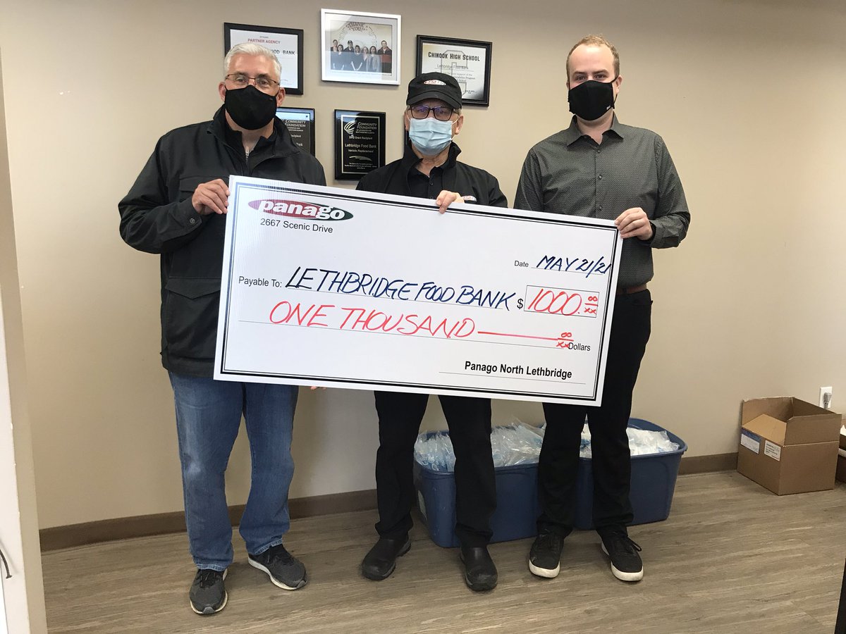 Our GPMS - Panago North fundraiser for the <a href="/lethfoodbank/">Lethbridge Food Bank</a> raised over $850 which Wade Pierson of Panago graciously topped up to $1000! Happy to help LFB as they help our students with school lunches and the Mindful Munchies program!#lethsd