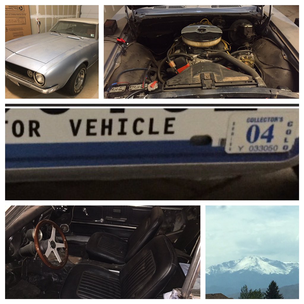 aodbb0's tweet photo. @GarageSquadTV Come knocking in Colorado! 1967 Camaro Convertible. It’s been stored and down since 2005. I need @BrunoMassel @JoeZolper burnouts now! https://t.co/kaLLv1CZpE