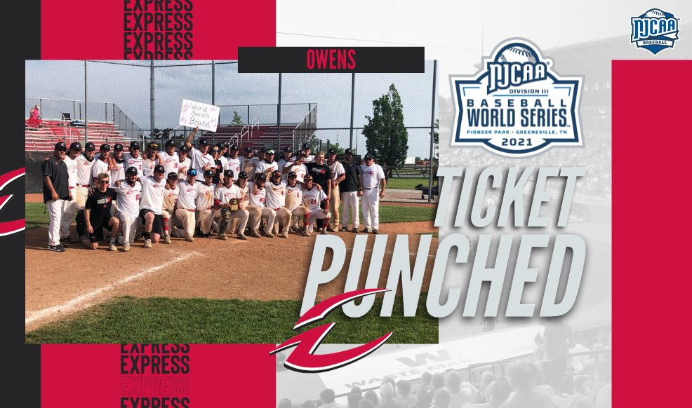Ticket Punched to Greeneville 🎟️👊

Owens defeats No. 4 Oakton to win the Great Lakes district and advance to the #NJCAABaseball DIII World Series in Tennessee.

njcaa.org/sports/bsb/202…