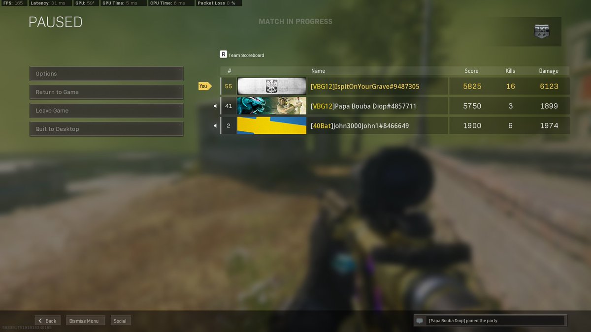 Johnny__MUFC's tweet photo. Broke my back carrying these guys to a win😅 #Warzone #COD #EASYYYY https://t.co/5DW9hyAeM6
