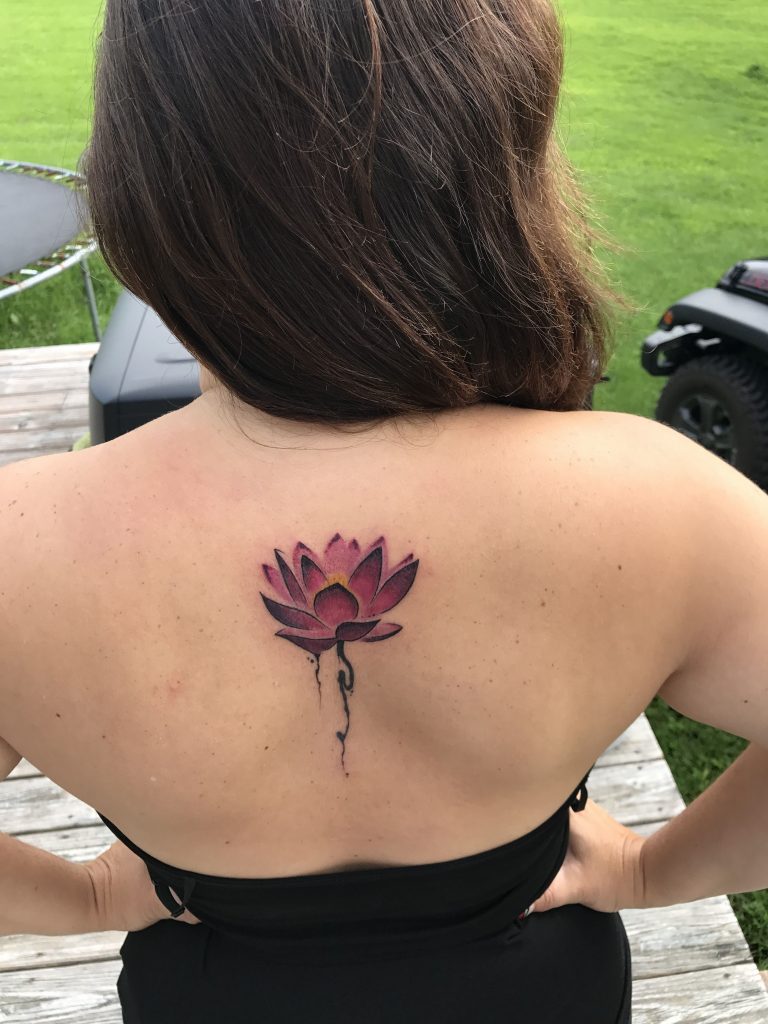 A lotus spine tattoo   lotus spinetattoo torontolife torontotat   TikTok