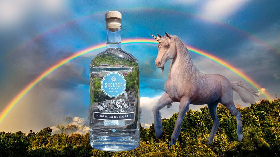 Happy May long weekend! May it be filled with unicorns,  double rainbows, and Shelter Point Gin! 🍸🇨🇦 #longweekendvibes