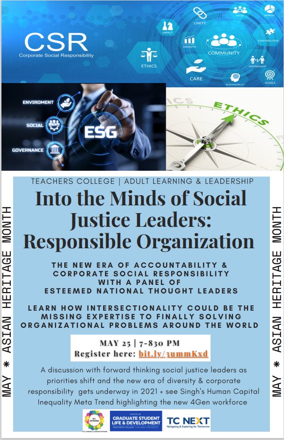 TCStudentSenate's tweet image. Don’t Miss This Exciting Leadership Event, May 25, 7pm – 8:30pm EST.
Register Today: bit.ly/3ummKxd @TeachersCollege @TC_GradLife @TCnextoffice @TCStudentSenate