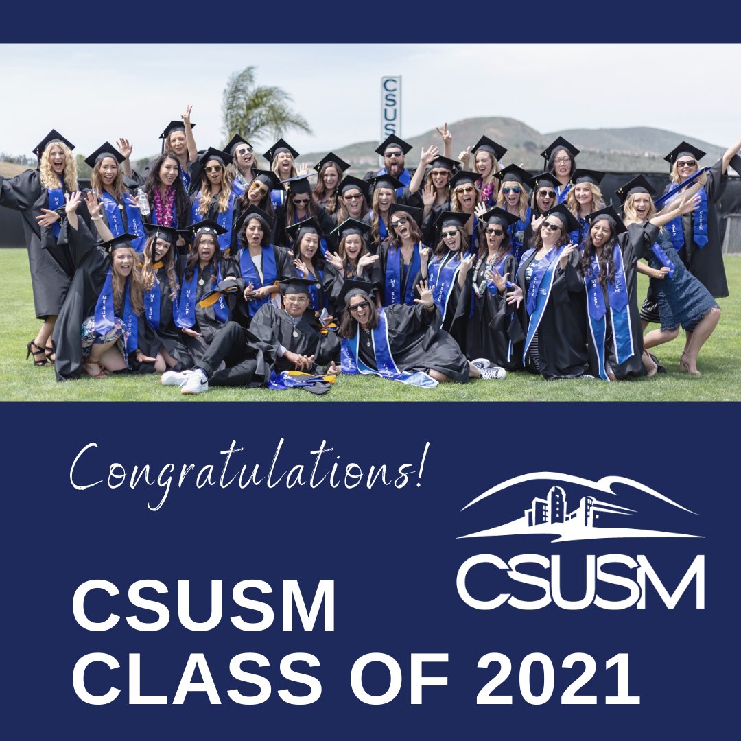csusmHOPE's tweet photo. Congratulations to the Class of 2021!!! You Did It Cougars!! We wish you all the best of luck with your future endeavors! And remember to take care of Yourselves! 

#csusm #classof2021 #healthycougars https://t.co/UwkmtGylXL