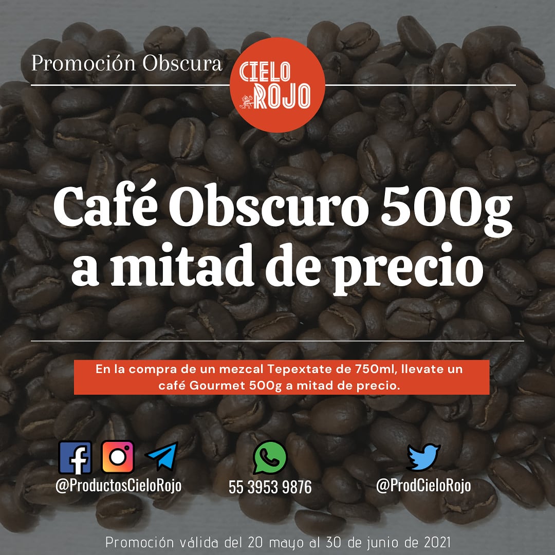 ProdCieloRojo's tweet photo. 🇲🇽 Promoción Obscura - $810 🇲🇽

Incluye:
1 mezcal tepextate de 750ml
500g de café tostado obscuro

Realiza tu pedido a:
https://t.co/ixHJDTu2ez

No olvides seguirnos en nuestras redes sociales.

https://t.co/ByWThJcpoE

https://t.co/Vyixxy6aN9

https://t.co/He825LZIdA https://t.co/VZa4NGGiGQ