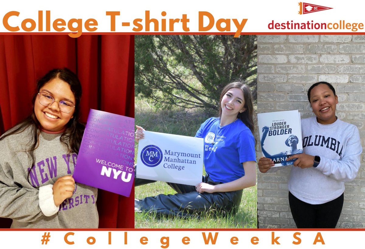 cafecollege's tweet photo. Congratulations #ClassOf2021 🎓

Thank you for participating in College T-Shirt Day!

#CollegeWeekSA #CollegeTshirtDay #CollegeGoals #Senior #Senior2021 #Graduation #SanAntonio #College https://t.co/1yKT7j5Bv0
