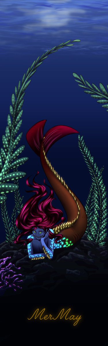 GreenBetterDay1's tweet photo. Lol I didn’t even add the whole image in the first tweet. Oops 🤣 #oops #mermay #mermaid #mermay2021 #OC #originalcharacter https://t.co/kO9AAoRPzc