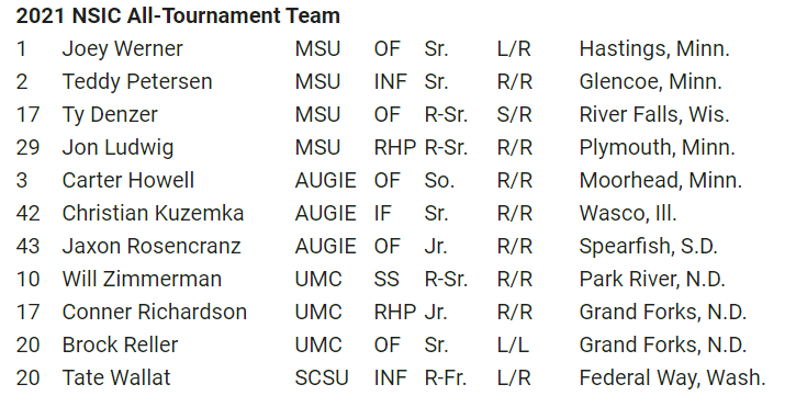 Your 2021 #NSICBase All-Tournament Team
#YourTimeToShine

NorthernSun.org/NSICBase