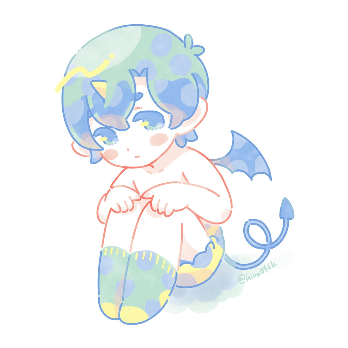 「女の子と悪魔

#イラスト #illustration #みんなで楽しむTwit」|ヒロコのイラスト