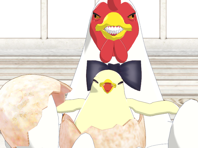 卵が先か鶏が先かのtwitterイラスト検索結果