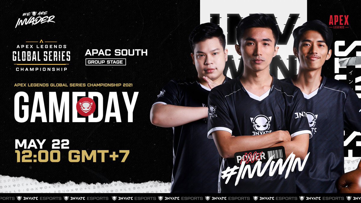 InvateEsports's tweet photo. The day we have all been waiting for, ALGS Chanpionship APAC South !

Day 1: Group B vs Group C 12:00 p.m. GMT+7

Catch our player live :

@Lalab4ngg - https://t.co/QeQ8iF5Fmc
@SaiyajingodT - https://t.co/uJDFBRgpyz
@ItsGOPGAPz - https://t.co/7ZFPDhpy7R

#INVWIN #WeAreInvader https://t.co/g6tVTPyXEE