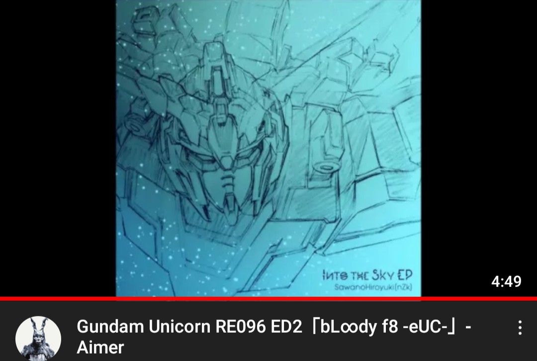 みよヨメ Skai さん Gundam Unicorn Re096 Ed2 Bl Dy F8 Euc Aimer Aimer エメ さんが歌う 機動戦士ガンダムユニコーン Re 0096 のed曲なんですけど たまたま聴いてすごく好きになった曲です ᴗ ｶｯｺｲｲ T Co