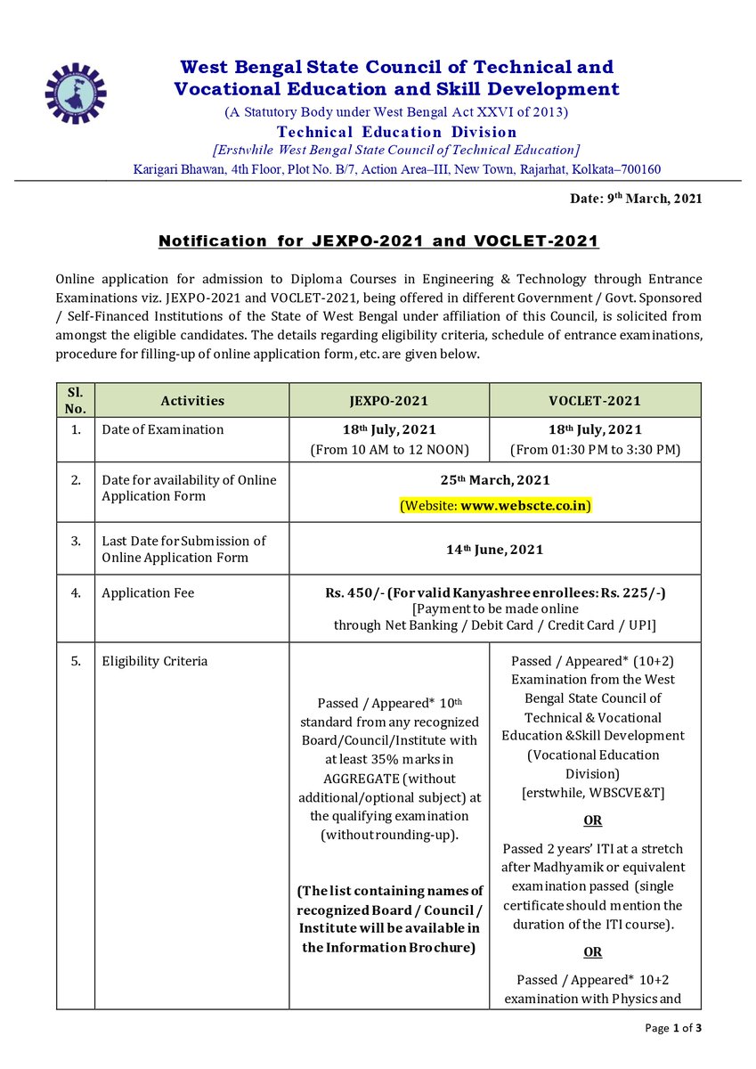 West Bengal State Council of Technical Education tweet media