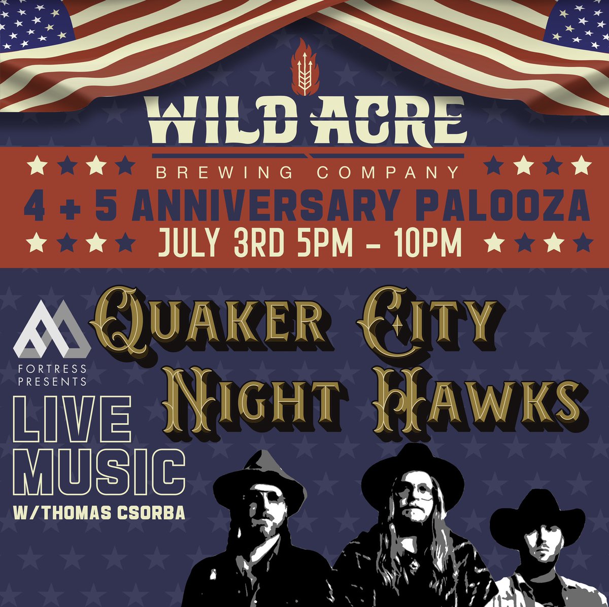 Fortress Festival (@fortressfest) on Twitter photo 2017 #fortressfest alum <a href="/QCNH/">Quaker City Night Hawks</a> are helping to celebrate <a href="/WildAcreBrewing/">Wild Acre Brewing</a> birthdays no. 4 & 5 🎉 at <a href="/wildacrelive/">Wild Acre Live</a> Get your tix bit.ly/3oCEDWm 2017 #fortressfest alum <a href="/QCNH/">Quaker City Night Hawks</a> are helping to celebrate <a href="/WildAcreBrewing/">Wild Acre Brewing</a> birthdays no. 4 & 5 🎉 at <a href="/wildacrelive/">Wild Acre Live</a> Get your tix bit.ly/3oCEDWm