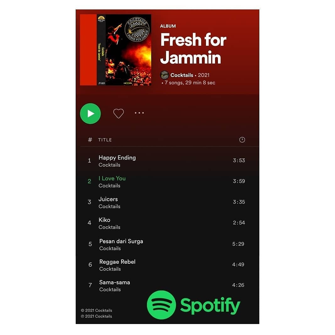 Berdiri sama tinggi
Duduk sama makmur
Tetap berkarya tetap mencinta
. 

"Fresh for Jammin" now available on <a href="/spotify/">Spotify</a> 

#cocktailsjammin 
#freshforjammin 
#bogorska 
#bogorreggae 
#bogorjamaicanmusiccommunity 
#sahanukeren
#siapayangkeren
#jamaicanmusic