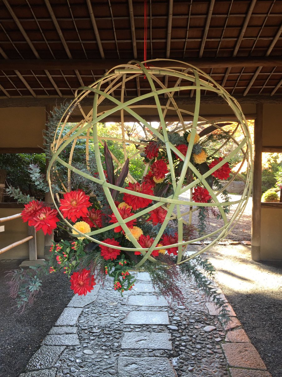 kyw_wedding's tweet photo. 結婚式当日にゲストをお迎えする山門に飾るウエルカムフラワーです。集花園さんによる作品です。
＃京都　＃料亭　＃結婚式　＃集花園　＃京大和 https://t.co/W7fbqU0U9q