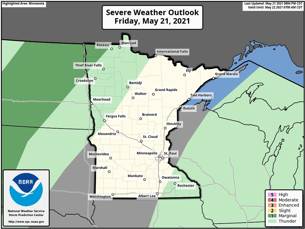 The new @NWSSPC outlook has stripped the #SevereWeather Risk from our area with it's latest outlook.

Although I'd give it a high risk of severe mosquito clouds for this evening.

Have a great Friday SE Minnesota!

#MNwx #RochMN #Rochester #Minnesota #Austin #LaCrosse https://t.co/4MAYz5twew