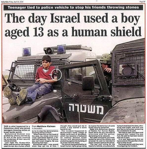 And they used a kid as a human shield to stop other kids throwing 'harmful' stones. #VisitIsrael #FreePalestine