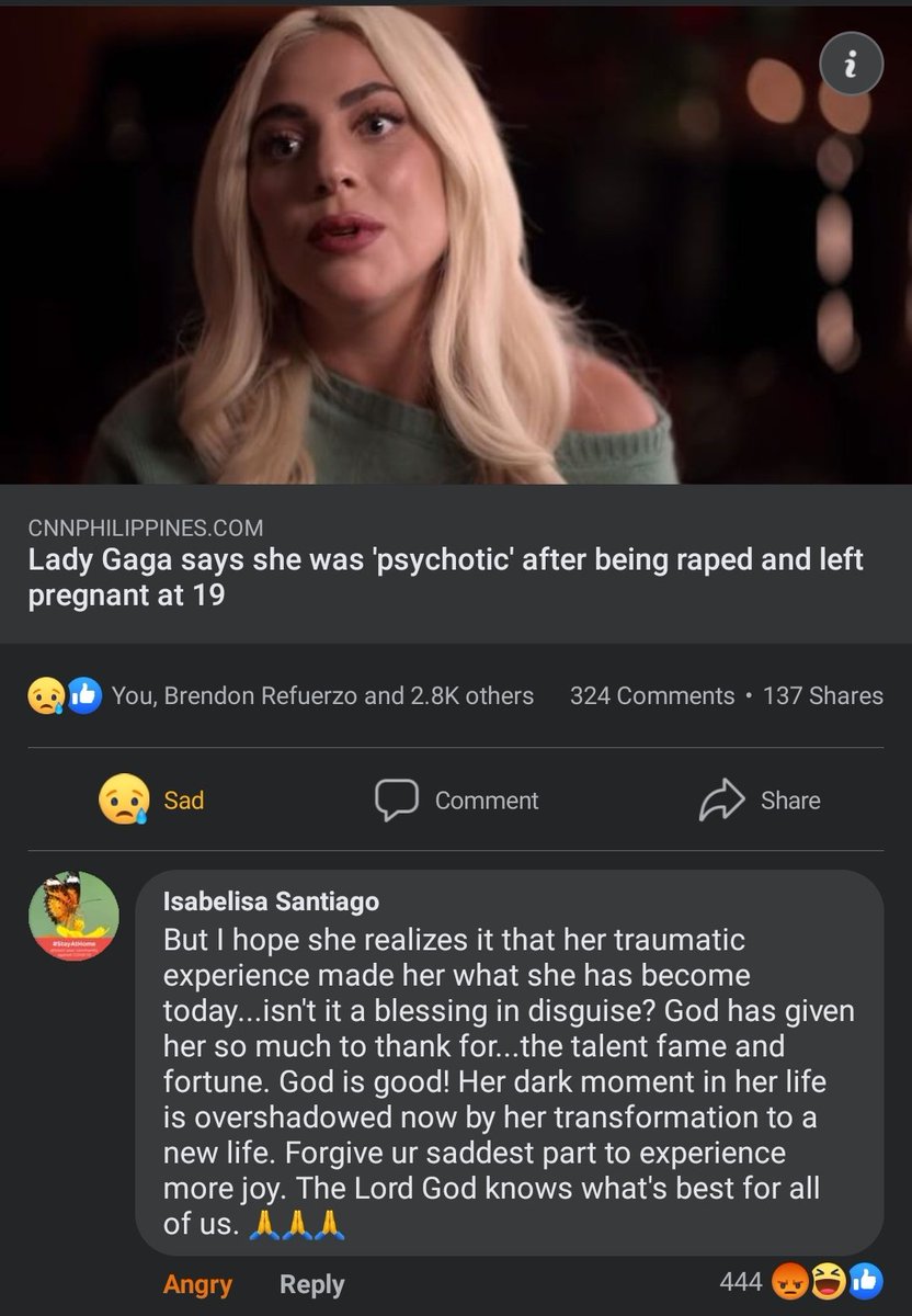 Lusecua's tweet photo. Did you just...

No, FUCK YOU. No one deserves to be placed in such a horrible situation and you have absolutely no right to call it a "blessing in disguise" https://t.co/pSYPK4xfBi