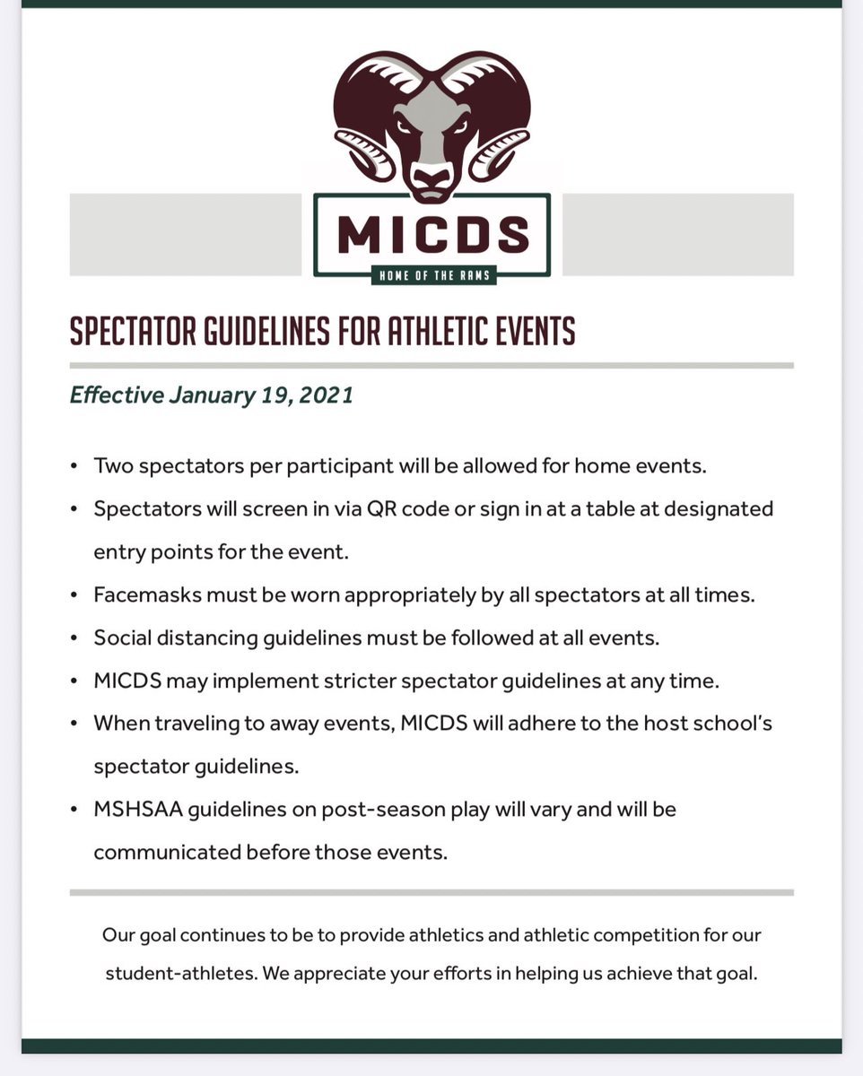 Game tomorrow at MICDS! 10am $5 gate fee. Masks please!