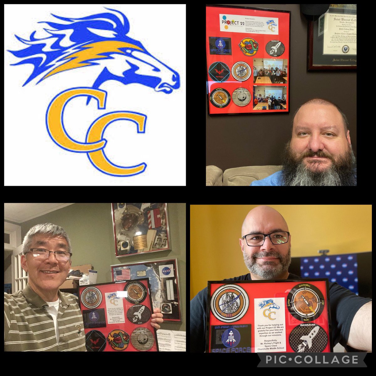 Thank you <a href="/snml109/">Br. Sebastian Richey, OSB</a> for turning our <a href="/ChurchvilleD205/">Churchville MS</a> <a href="/PLTWorg/">Project Lead The Way</a> students mission designs into real patches! Also thankful to the <a href="/NASA/">NASA</a> team formed by <a href="/auspacetiger/">Joseph Pelfrey</a> and astronaut <a href="/Astro_Tani/">Daniel Tani</a> for bringing real experience and knowledge to the project! <a href="/ElmhurstD205/">Elmhurst CUSD 205</a>