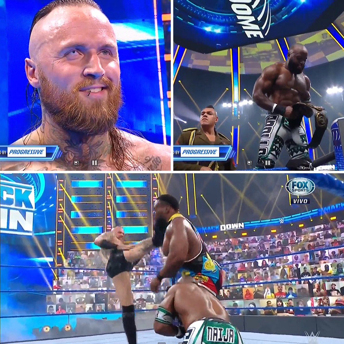 onlylukaWfans's tweet photo. AL FINAL DE LA LUCHA #ALIESTERBLACK regresa #BLACKMASS para #BIGE haciendo que #APOLLOCREWS retenga el título intercontinental... Interesante oponente a elegido BLACK #wwe #smackdown https://t.co/J1qsVGRi4C