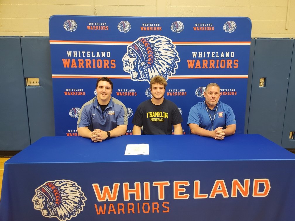 whitelandsports's tweet photo. Congratulations to Kayden Welling on his commitment to continue his academic and football career at Franklin College! (go Griz!!) @WWarriorFB @FCGrizFootball https://t.co/IDbexg85Lu