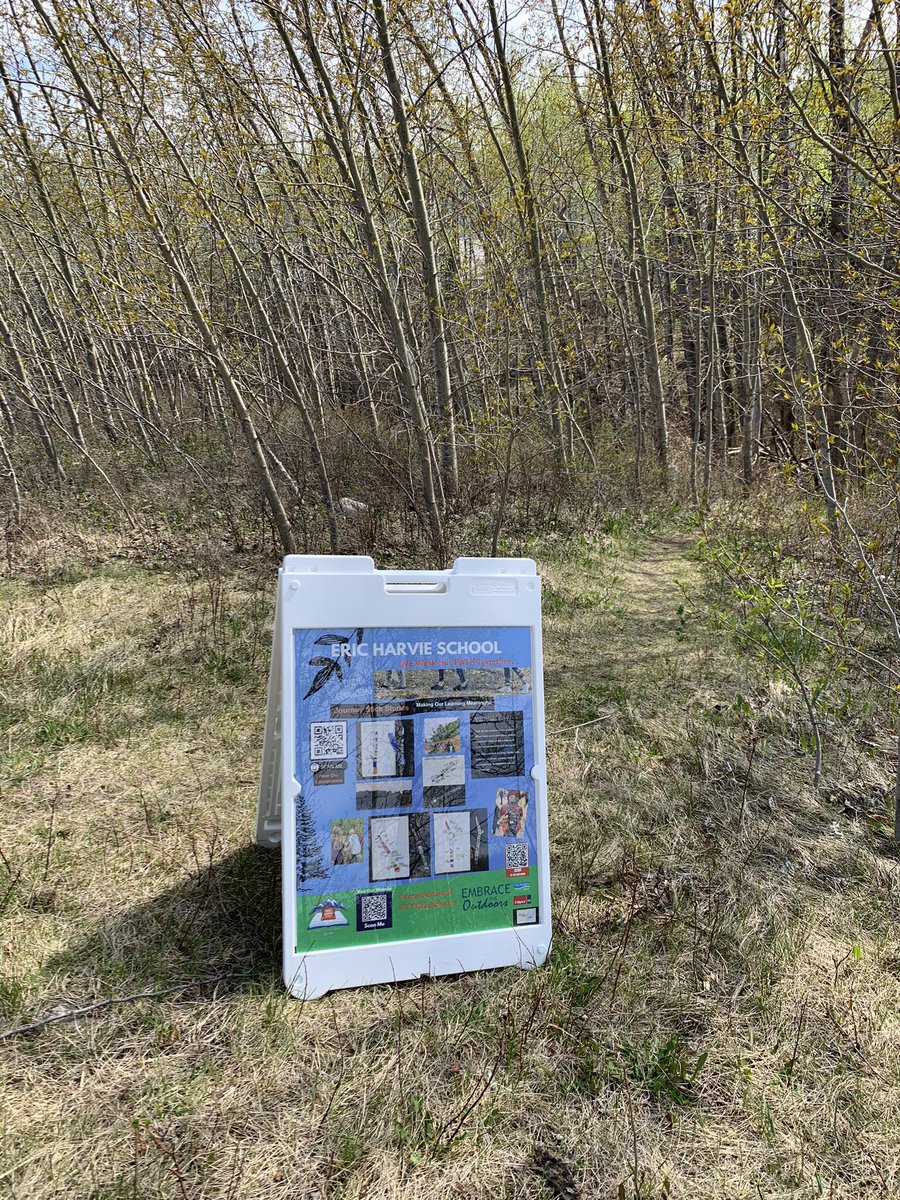 yomo65's tweet photo. The students’ coulee connections come to life as we put out the posters into the twelve mile coulee today! We have carefully chosen our locations—Each has a QR code to our #couleeschool website  —Embracing the Outdoors @cityofcalgary @ParksFdnCalgary #Ehsourstory #YYCOutdoors https://t.co/4Ddl6MHuok