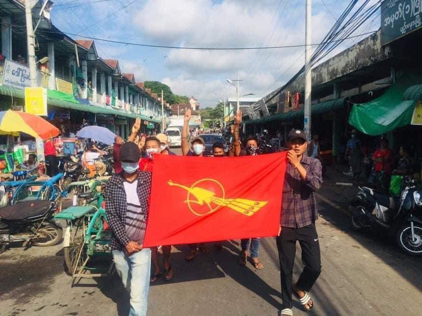 AmaraHung's tweet photo. Pyinmanar Tsp “Against Military dictatorship #May22Coup
#WhatsHappeningInMyanmar https://t.co/VQ1MG49KIC