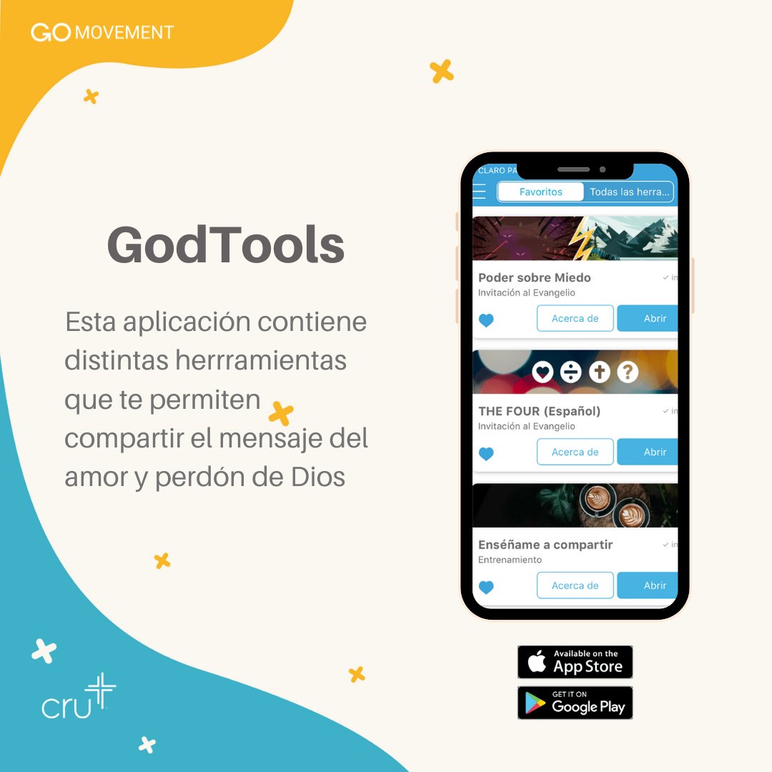 crupanama's tweet photo. Aquí te presentamos algunas herramientas que te pueden ayudar para iniciar conversaciones espirituales
#Comparte #Compartir #GoMovement #Share #Mensaje #GodTools #JesusFilm #CadaEstudiante #YoEnfrento #CruLife #vida #amor #Perdon #Testimonio https://t.co/MufsEKTefH
