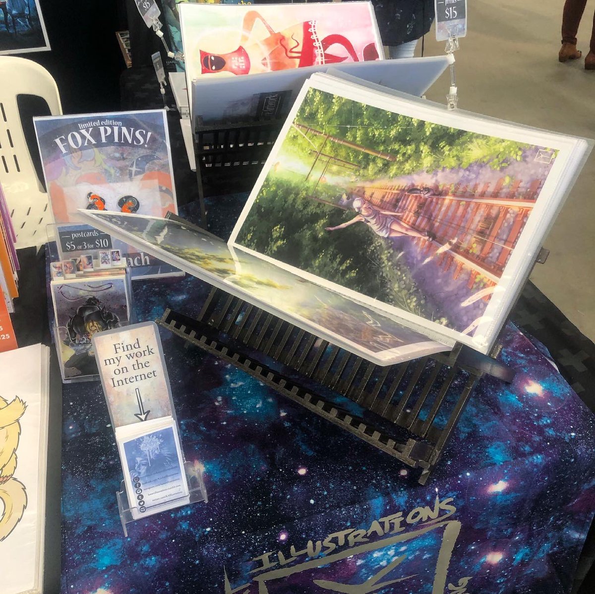 Day One of <a href="/SupanovaExpo/">Supanova Comic Con & Gaming 💥</a>!! At table 114 in the Indie Press Zone with the super amazing <a href="/ChrisMcQuinlan/">Chris McQuinlan Art</a>!! Already down to my last 2 pins, but plenty of prints left! Come say hi if you’re around 💙💙💙
